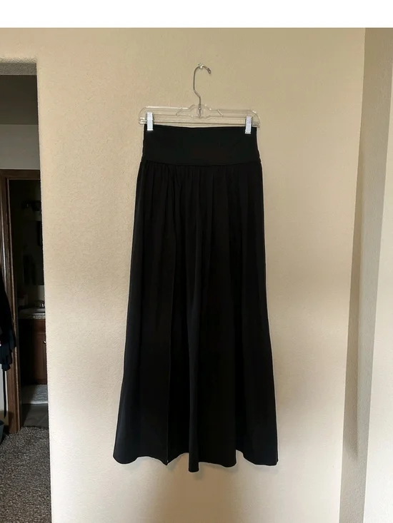 Halara Breezeful High Waisted 2-in-1 Flowy Maxi Skirt Skort Black XL - Picture 4 of 9